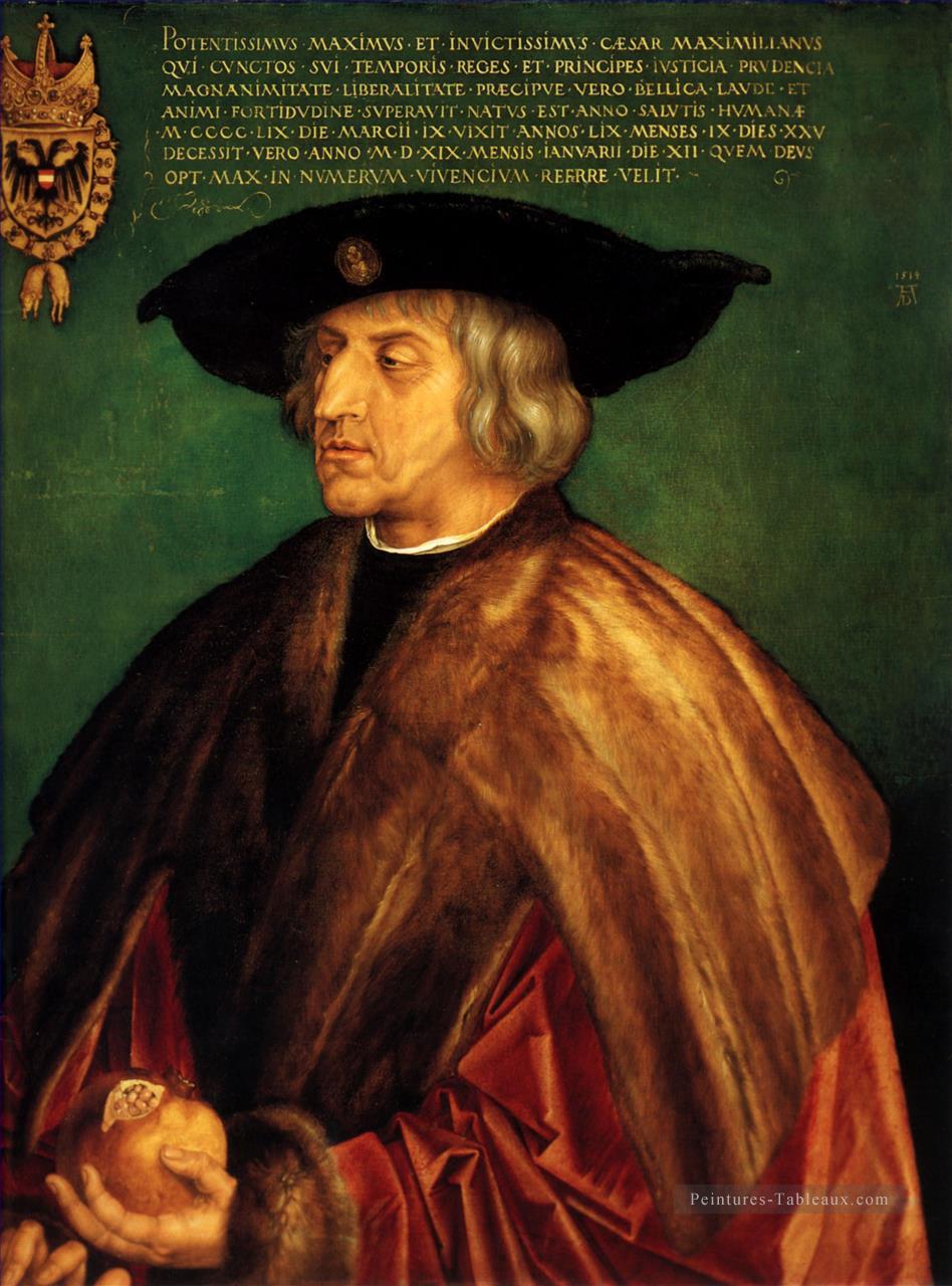 Portrait de l’empereur Maximilien I Nothern Renaissance Albrecht Dürer Peintures à l'huile